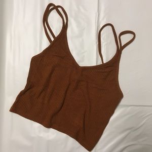 😺 2/$12 Ribbed v-neck cami crop top